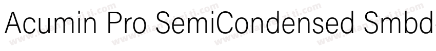 Acumin Pro SemiCondensed Smbd字体转换